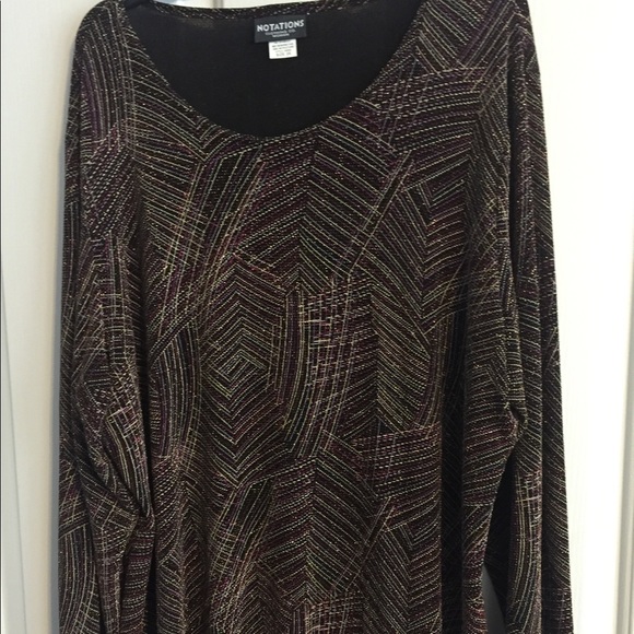 Beautiful notations (Dillard’s) top - 2x - Picture 4 of 5